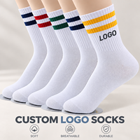 Chaussettes personnalisées avec logo, chaussettes à marque privée, chaussettes unisexes pour le sport, la gym, les occasions décontractées, chaussettes habillées, chaussettes mi-hautes