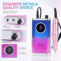 Lime à ongles électrique portable avec batterie 4000 mAh, perceuse à ongles rechargeable pour ongles en acrylique et gel, utilisation en salon et à domicile