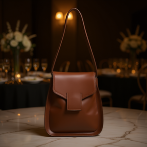 Sac fourre-tout Fana Cleopatra en cuir de vachette avec une bandoulière et fermeture à rabat, sac de soirée pour femme - Product Image 2