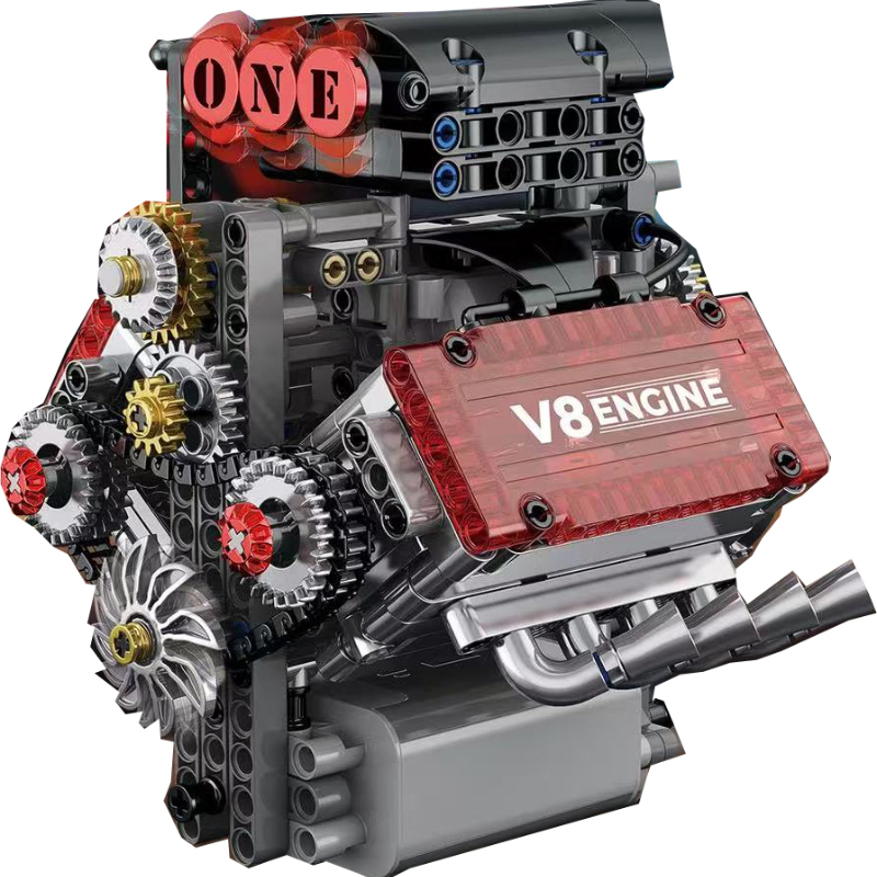 G8909 New Mini Electric Motor Supercharger V8 Engine Model Dynamic