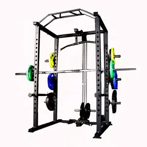 Equipo de gimnasio Máquina multifuncional comercial de levantamiento de pesas pesado Smith