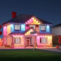 Luces de Navidad LED RGB de 24 V CC, IP67, con Controlador de Música Inteligente por Aplicación, Decoración para el Hogar y Aleros