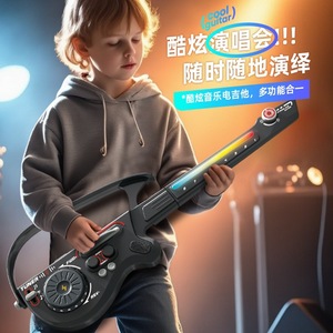 Guitare de voyage pliable multifonctionnelle avec système d'apprentissage rapide en ABS pour débutants - Jouet musical pour enfants - Emballage en boîte couleur CPS - Product Image 3