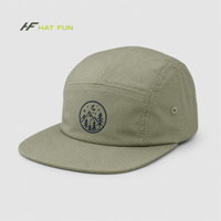 Casquette de baseball à visière plate Snapback en gros, commande en vrac, casquette de camping délavée à 5 panneaux