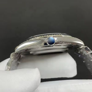 Montre mécanique pour homme de marque originale, cadran rond de 44 mm, acier inoxydable, cristal saphir, étanche à 100 m, affichage du calendrier - Product Image 4