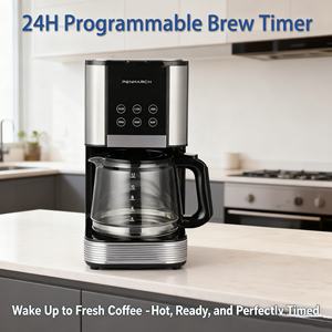 Machine à café semi-automatique à filtre, 900W, 15 <span class=keywords><strong>tasses</strong></span>, grande capacité, classe A en matière d'efficacité énergétique, cafetière intelligente, vente chaude - Product Image 4