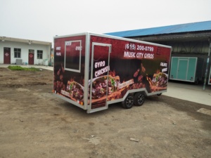 Master Mobile Kitchen Pizza & Coffee Hotdog Cart Street Kiosk BBQ Smoker Stove Candy Trailer Food Truck Roof for Mobile Catering - Product Image 3