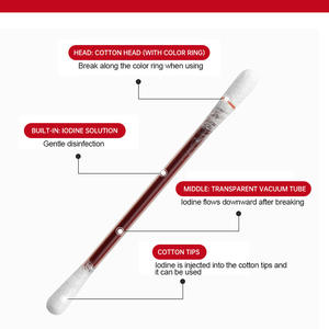 Cotons-tiges jetables remplis de liquide d'iode de povidone de bourgeon de coton d'iodophore pour la désinfection d'urgence - Product Image 3