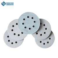 DNSCHIE Disques abrasifs à crochets et boucles en oxyde d'aluminium blanc haute dureté, 5 pouces (125 mm), 8 trous, 120-400, lot de 60 pièces OEM, garantie 3 ans
