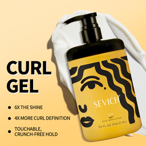 <span class=keywords><strong>Gel</strong></span> à friser les cheveux forte tenue pour rendre les cheveux brillants à l'huile de noix de coco crème à friser produits pour friser les cheveux naturels des hommes - Product Image 2