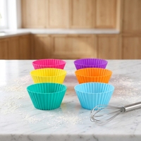 Moule à gâteau réutilisable de haute qualité sans BPA, antiadhésif, en silicone, pour muffins, doublures pour gâteaux, moules à muffins, doublures pour gâteaux
