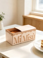 Emballage de boîte à tiramisu écologique, papier alimentaire, pâtisserie, boulangerie, impression de logo personnalisée, boîte d'emballage en papier pour chocolat