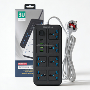 <span class=keywords><strong>Regleta</strong></span> de Enchufes con Cable de Extensión de 6 Tomas, Enchufe con 3 Puertos USB y 1 Puerto Tipo-C, Cable de Extensión Resistente de 3 Metros y 2000W - Product Image 5