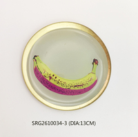 Assiettes rondes en verre coloré pour la décoration de mariage et de la maison
