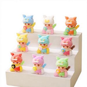 Floccante serie Didi Guardian in PVC simpatico grano maschile ornamento da tavolo da ufficio alla moda figura giocattolo coppia-scatola cieca abbinata all'ingrosso - Product Image 1