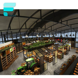 Yeni liste süpermarket raf ışığı görev rafları meyve sebze gösterim kapları bakkal mobilya - Product Image 4