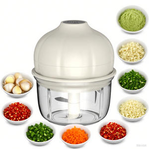 Picadora de Ajo Eléctrica Portátil, Molinillo de Carne de Plástico Blanco para el Hogar, Cocina, y Preparación de Alimentos para Bebés - Product Image 3