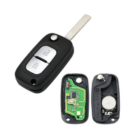 Coque de clé télécommande pliable 2 boutons 433 MHz avec puce PCF7961A ID46 pour véhicules Renault Clio III Kangoo Master Twingo 2006-2016