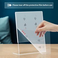 Présentoir de table double face en acrylique transparent 8,5 x 11 pouces pour photos et menus – Supports de présentation 8,5 x 11 pouces