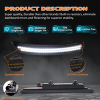 Feux latéraux LED Fetonauto pour Charger SRT 2015-2024, balayage dynamique blanc 6000K, fumés, nouveaux feux de pare-chocs avant/arrière, lot de 4