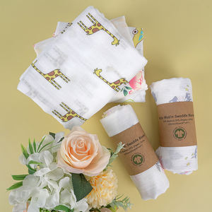 منشفة شاش ناعمة للغاية قطنية بلون صلب من الشاش لحديثي الولادة بطباعة مخصصة منشفة شاش - Product Image 4