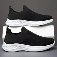 Chaussures de marche en tricot pour hommes, respirantes et légères, baskets décontractées, support OEM ODM, vente en gros, chaussures d'extérieur quotidiennes