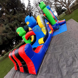 Chateau gonflable Ninja <b>inflatable</b> bounce <b>house</b> with slide for outdoor party commercial bouncing castle - Product Image 5