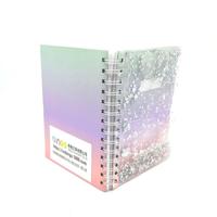Vente en gros Carnets à spirale en PVC avec couverture étoile liquide à paillettes imperméables pour étudiants