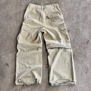 هودي رجالي عالي الجودة بتصميم مخصص مطرز وغسيل قديم قابل للارتداء على الوجهين بنمط مربعات وسحاب مزدوج وقصة فضفاضة وقصيرة - Product Image 3