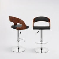 360 °   Tabouret de bar pivotant et réglable, structure métallique moderne, stable et robuste, pour la maison, le bar, la salle à manger, le restaurant, le café