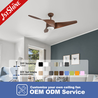 Ventilateur de plafond 1stshine avec moteur DC, lumières LED, pales ABS, design moderne, intelligent, efficace et de qualité supérieure