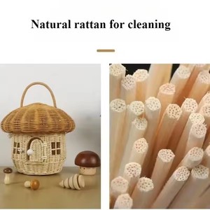 <span class=keywords><strong>Panier</strong></span> à <span class=keywords><strong>champignons</strong></span> en rotin tissé avec couvercle Boîte décorative faite à la main Home Nursery Desktop Toys Picnic Prop Decoration - Product Image 5