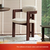 Chaise de salle à manger en bois massif d'hévéa, style chinois minimaliste, fauteuil vintage de style français, chaise à dossier pour hôtel, tabouret individuel
