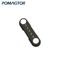 Conector Magnético de 5 Pines IP67 USB Macho Hembra SMT de Latón, Conector Pogo Pin Electrónico Médico Industrial 12V 2A PA46 30000 Usos