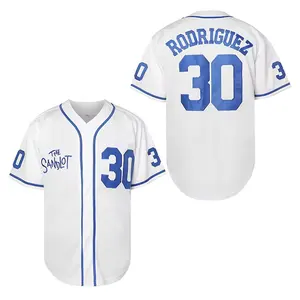 Basebol Softball Desgaste em branco camisa de beisebol sublimação toda estampada camisa de beisebol masculina