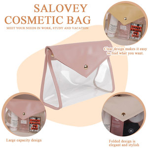 Cool Foldaway Uncloudy Glitter PVC Cosmétique Stockage Élastique Invulnérable Étui de Voyage Caverneux <span class=keywords><strong>Pochette</strong></span> de Voyage pour Maquillage Artiest - Product Image 2