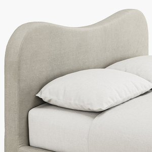 <span class=keywords><strong>Letto</strong></span> Moderno Imbottito in Tessuto per Camera da <span class=keywords><strong>Letto</strong></span>, Stile Nordico Semplice e Lussuoso, <span class=keywords><strong>Letto</strong></span> Matrimoniale Bianco Compresso per Hotel - Product Image 5