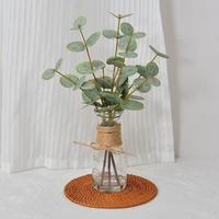 Vente chaude Plantes Artificielles Real Touch Eucalyptus Artificielle Pot D'eau Plante pour La Maison Décorative Faux Feuilles D'eucalyptus En Pot