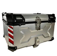 Top Case Moto en Aluminium Noir 45 Litres Design X – Coffre Arrière pour Moto en Alliage