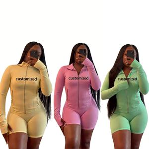 Ensemble short 2 pièces pour femme, logo personnalisé, coton, tenue <span class=keywords><strong>de</strong></span> sport, fitness, yoga, survêtement, vêtements <span class=keywords><strong>de</strong></span> sport décontractés d'été, vêtements <span class=keywords><strong>de</strong></span> gym, OEM - Product Image 1