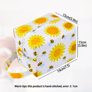 Ananbaby tas popok tahan air 19*15*15cm mudah dibawa Pul tas penyimpanan kain Oem tas basah popok yang dapat digunakan kembali