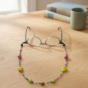 Cadena de cuentas coloridas para gafas, correa antideslizante para gafas, accesorio portátil para gafas de lectura - Product Image 2