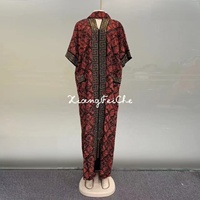 Nouvelle Mode Robe Mère Ethnique Industrie Lourde Imprimé Diamant Chaud Ample Bubu Africain pour Femmes Musulmanes en Polyester