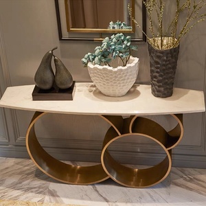 NOVA meubles de salon <span class=keywords><strong>d</strong></span>'hôtel de luxe dessus en marbre tables <span class=keywords><strong>console</strong></span> <span class=keywords><strong>d</strong></span>'<span class=keywords><strong>entrée</strong></span> de couloir table <span class=keywords><strong>d</strong></span>'<span class=keywords><strong>entrée</strong></span> <span class=keywords><strong>console</strong></span> <span class=keywords><strong>dorée</strong></span> - Product Image 2