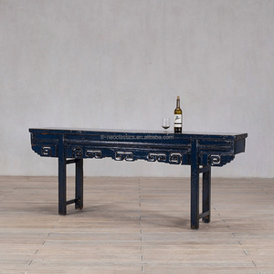 Wabi-Sabi แบบดั้งเดิมของจีนเฟอร์นิเจอร์โบราณเคลือบเงาสำหรับห้องนั่งเล่นโต๊ะแท่นบูชายาวคอนโซลทำจากไม้ - Product Image 3