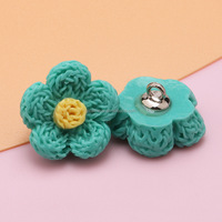 Kancing Jahit Resin 18MM Motif Bunga Camellia Warna-warni Bentuk Tidak Beraturan Kancing Anak Lucu DIY Kancing Bunga Anak-anak