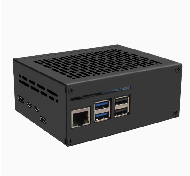 Raspberry Pi 5 UPS Power Management Expansion Board X1201 C1 Aluminum Alloy Protective Metal Case
