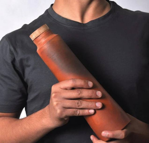 Vaisselle à eau classique en argile terracotta, écologique, faite à la main, portable, grande capacité, isotherme, style culture tribal traditionnel - Product Image 4