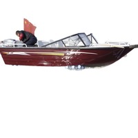 Perahu Patroli Penyelamatan Wisata Memancing Berbahan Aluminium Alloy Dilas dengan Motor 200HP Desain Kapal Pesiar Mewah Buatan Cina