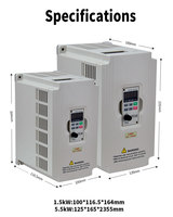 Grande remise haute Performance 220V 0.75-15KW 500 série AC Drive VFD convertisseur de fréquence à fréquence Variable
